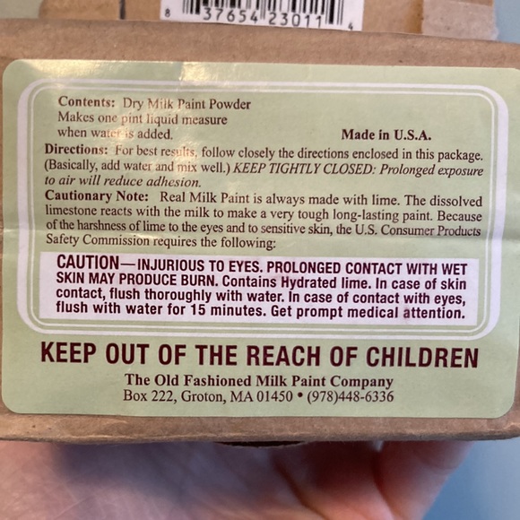 UNOPENED AND UNUSED-The Genuine Old Fashioned Homemade Milk Paint-1 pint - Picture 3 of 4